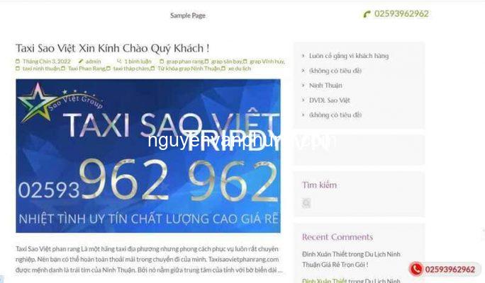 Taxi Sao Việt Ninh Thuận